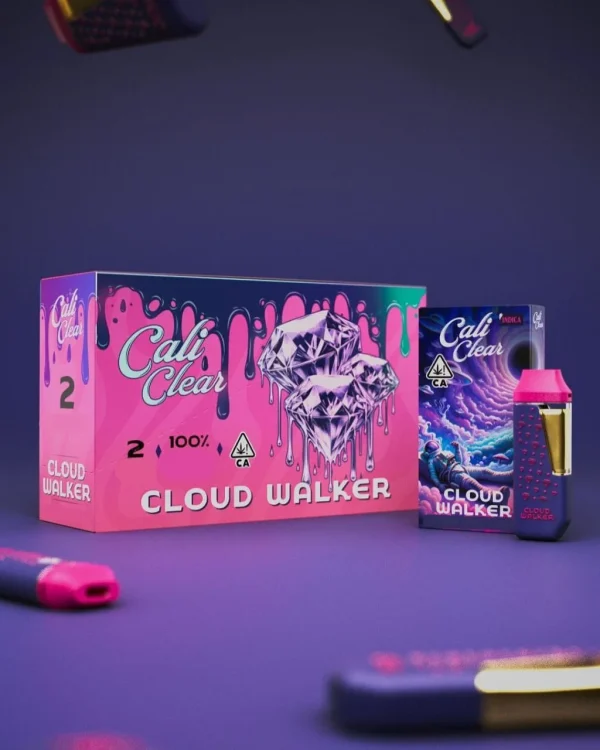 Cali Clear Cloud Walker 2G Disposable Vape featuring smooth refreshing flavor, advanced dual chamber technology, premium disposable vape device with consistent airflow, long-lasting performance, and authentic Cali Clear quality.
