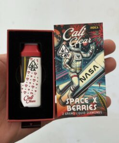 Cali Clear Space X Berries 2g Disposable Vape featuring cosmic mixed berry flavor blend, dual chamber technology, smooth vapor production, long-lasting 2G capacity, and premium Cali Clear quality.