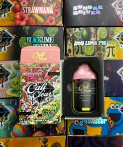 Cali Clear Sunday Driver X Cheetah Piss 2G Vape featuring citrus smooth Sunday Driver and funky diesel Cheetah Piss flavors, dual chamber technology, smooth vapor production, long-lasting 2G capacity, and premium Cali Clear quality.