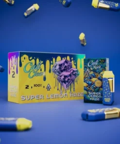Cali Clear Super Lemon Haze 2g Disposable Vape featuring zesty lemon citrus flavor with light haze undertones, dual chamber technology, smooth vapor production, long-lasting 2G capacity, and premium Cali Clear quality.