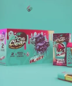 Cali Clear Zaza Blast 2g Disposable Vape featuring bold exotic fruit flavor, dual chamber technology, smooth vapor production, long-lasting 2G capacity, and premium Cali Clear quality.
