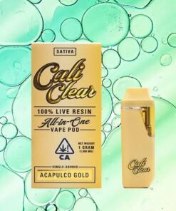 Cali Clear Acapulco 1G Live Resin Vape Pod with Acapulco profile and 1G live resin formulation