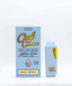 Cali Clear Maui Wowie 1G Live Resin All In One Disposable with tropical-inspired profile