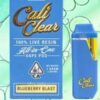 Cali Clear Blueberry Blast 1G Disposable all-in-one vape pod with 100% live resin labeling and blueberry flavor profile