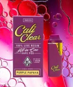 Cali Clear Purple Papaya 1G Live Resin Disposable